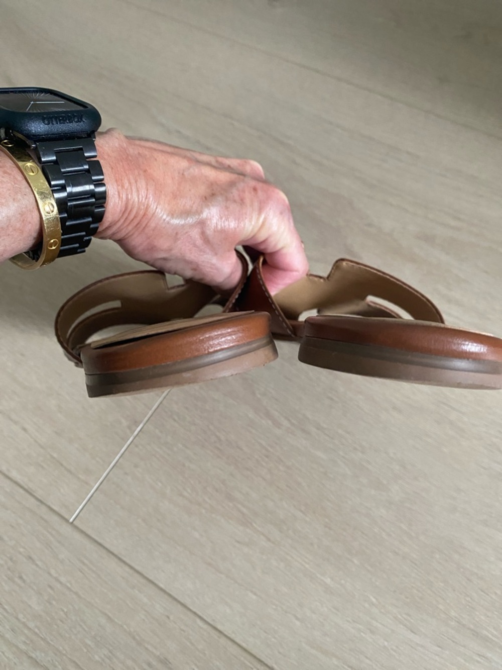 French Sole Cognac Alibi H Sandals 9 - Picture 5 of 9